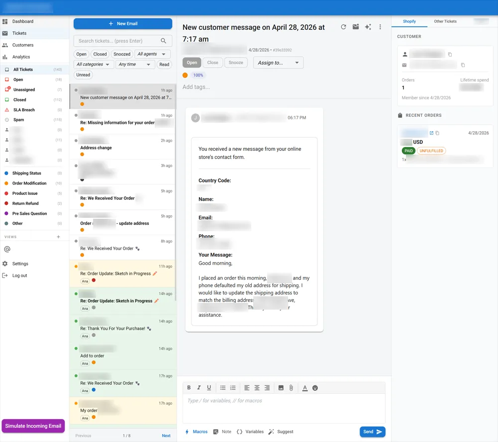 Custom Helpdesk Platform